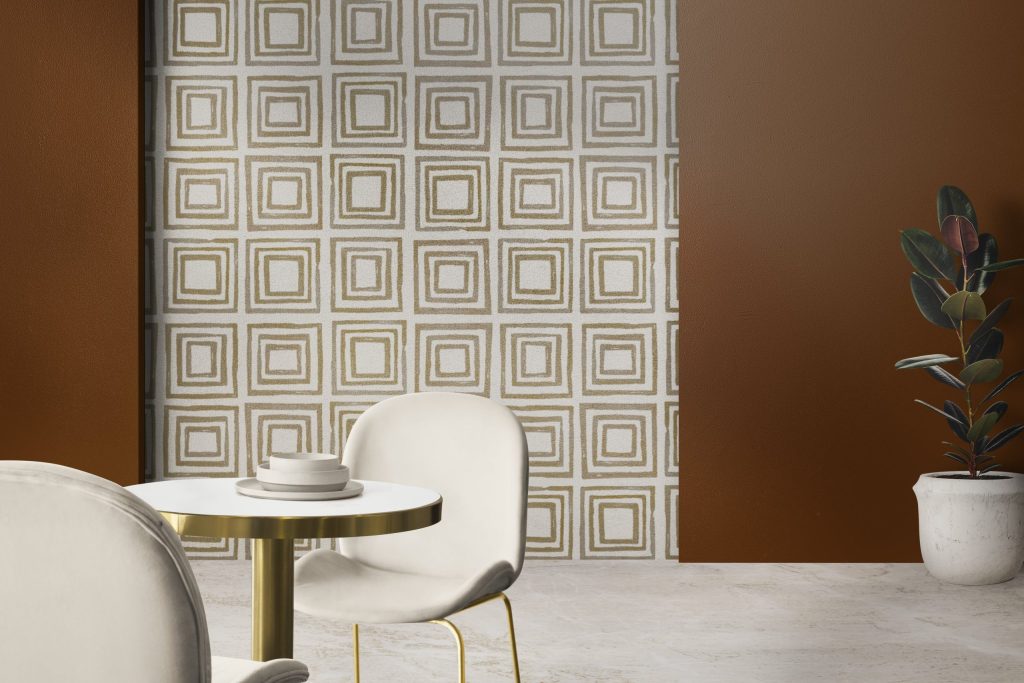 geometric wall paint