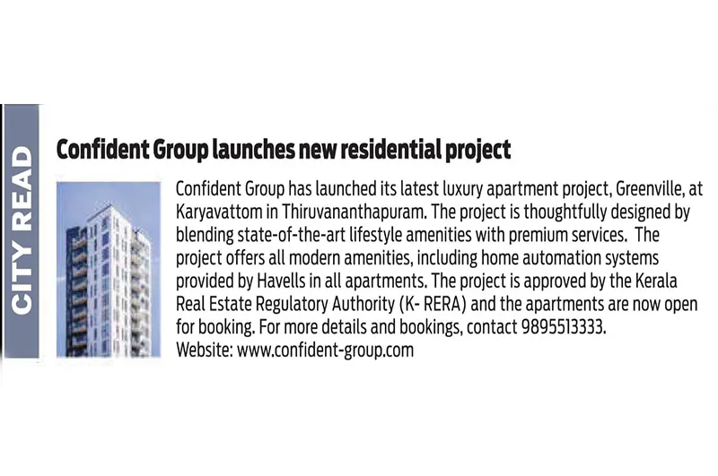 New Residential Project “Greenville” Launched by Confident Group