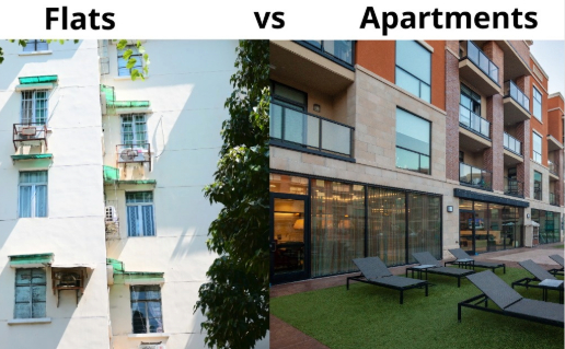 difference between flat and apartment