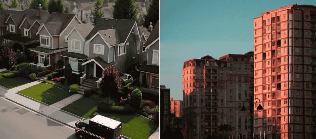 Image showing difference between villa and apartment