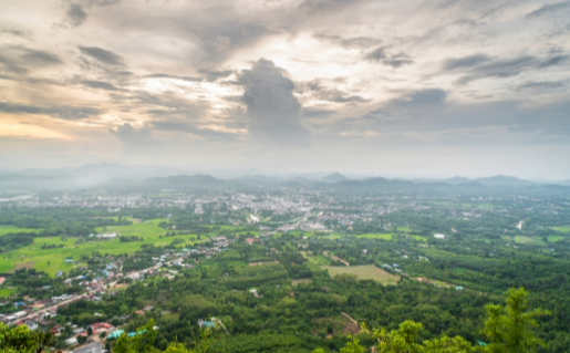 City from top view